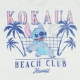 thumbnail image 2 of Disney Women's Lilo and Stitch Kokaua Beach Club Hawaii Stitch Volleyball Junior's Crewneck Short Sleeve T-Shirt, 2 of 3