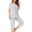 Gray, variant on Womens Summer Printed Pajama Sets 2 Piece Short Sleeve Top and Capri Pants Ladies Lounge Pjs Sets