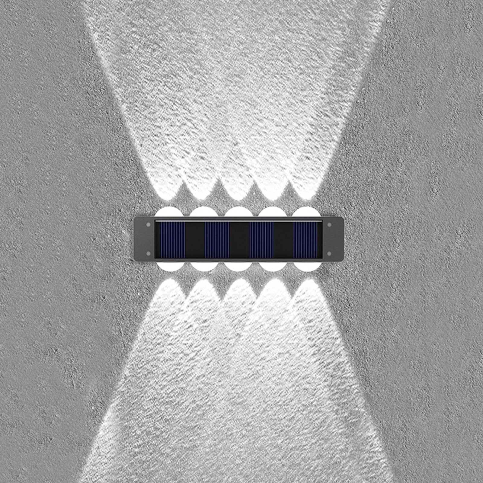 Solar Lights Outdoor, 10 Led Wall Mounted Lights, Waterproof for Yard Patio Garden, Warm White Illumination for Pathway Decor