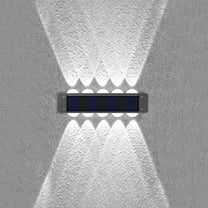 Vacemry Under $5 4 Pack Solar Wall Lamp, Outdoor Garden Wall Wash Lighting, Waterproof Exterior Wall Sconce, Automatic Solar Powered Light, Modern Home Landscape Lighting