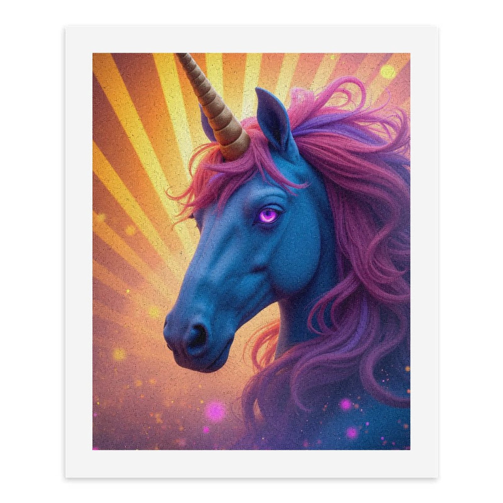 Paint By Numbers Kit for Adults Beginner - Blue Horse Fantasy Art Aura DIY Canvas Painting Kits for Adults, Frameless Paint By Number for Adults for Home Wall Decor 16x20 Inch