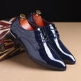 thumbnail image 4 of Zapatos de hombre de cuero brillante, zapatos de moda con cordones en punta, zapatos de moda, 4 of 5