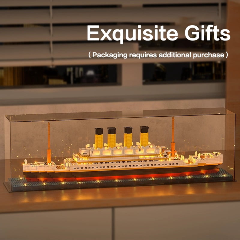 2035 PCS Titanic Architecture Micro Building Bricks Model Kit for Adults – Detailed Architectural Display Model – Ages 14+