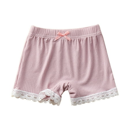 GEWSEY Toddler Underwear Little Girls  Soft Cotton Underwear Kids Cool Breathable Comfort Panty Briefs Toddler Undies 1PCS Pink 4-5 Years