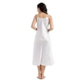 thumbnail image 3 of Women Sleepwear Satin Nightgown Mini Slip Chemise Long Nightwear, 3 of 5