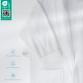 thumbnail image 4 of 100% Cotton Turkish Bathrobes, Soft Absorbent Lightweight Men Robes, Medium, White, 4 of 9