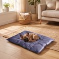thumbnail image 4 of Short Pile Pet Mat with Ties Cushioned Gripped Bottom Non Slip Crates Furniture for Cats Small Dogs Indoor Soft Washable All Seasons Bed, 4 of 6