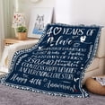 thumbnail image 2 of 30th Anniversary Wedding Gifts Blanket 60"x50" - 30th Anniversary Wedding Gifts for Couples/Wife - Romantic Gifts for Her - 30th Anniversary Decorations - 30th Anniversary Wedding Gift Ideas, 2 of 5