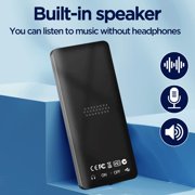 MP3 Player Bluetooth MP4 Media HiFi Music Speaker FM Radio Recorder Bluetooth Sports Music Player Supports 128GB with Earphones