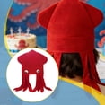 thumbnail image 6 of Segolike Octopus Headwear Hat Octopus Shaped Hat Costume Headwear Animal Cap Party Hat Cosplay Headgear Comfortable Flannel Suitable for Role Playing Gift Givi red, 6 of 8