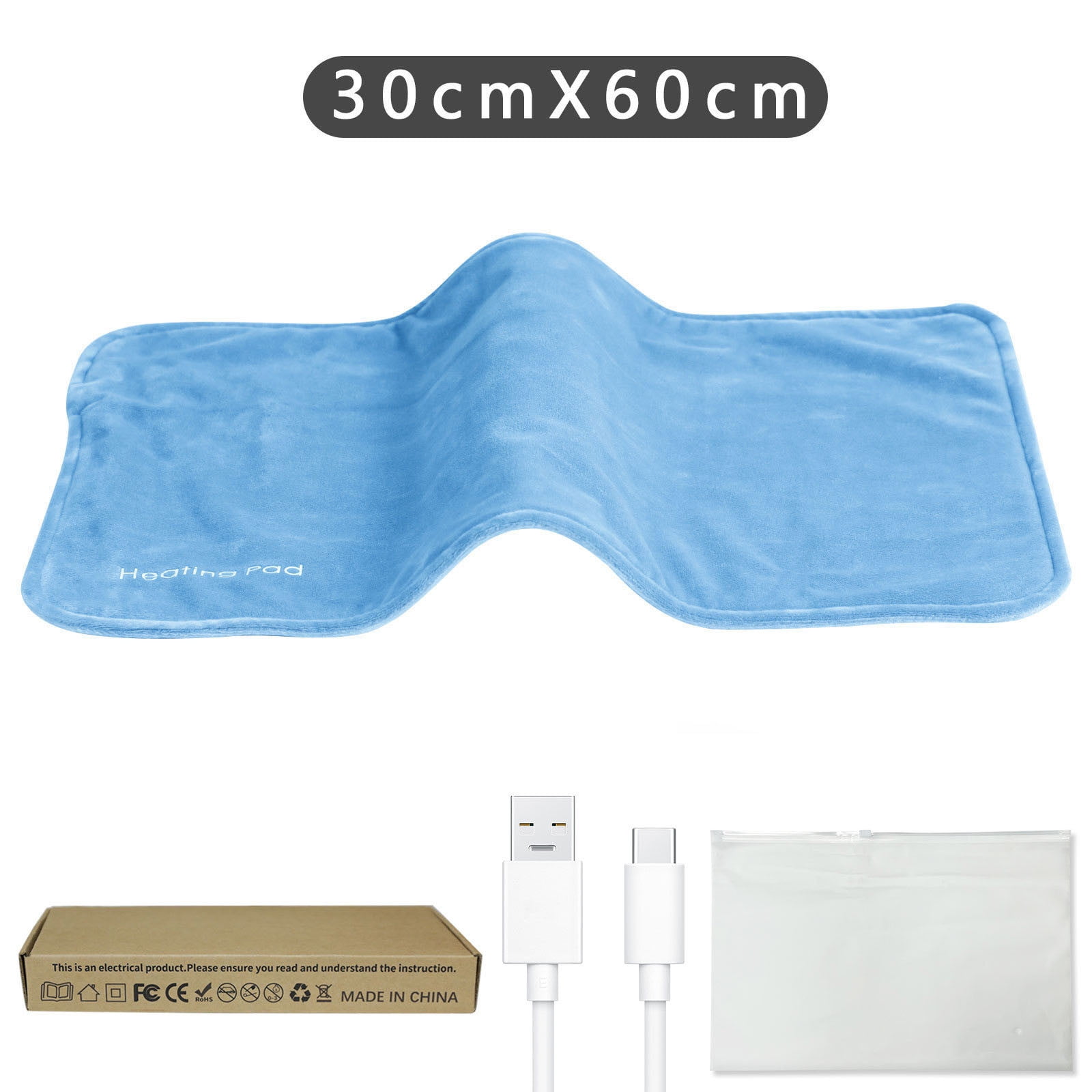 TUOBARR USB Heating Pad Electric Blanket Made Of Crystal Velvet Portable Winter Multiple Application Scenarios Heat Blanket 23.6x12 Inch Machine Washable