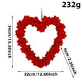 thumbnail image 3 of Valentines Day Wreaths for Front Door,13.3 Inches Artificial Red Rose Valentine Heart Shaped Wreath Decor with Love Sign,Valentine Heart Wreath for Window Home Indoor,Outdoor, 3 of 8