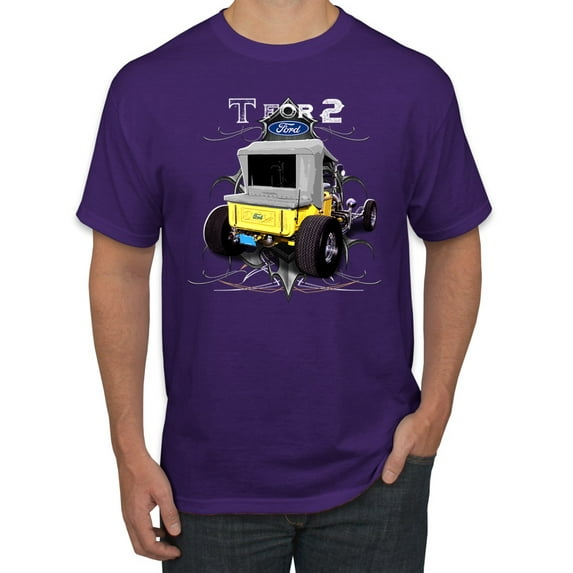 Ford Model T 1900 Vintage | Mens Cars and Trucks Graphic T-Shirt, Purple, 4XL