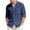 Navy, variant on Yievot Linen Button Down Shirts for Men Fall Casual Long Sleeve Shirts Regular Fit Beach Vacation Tops with Pocket