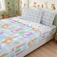 thumbnail image 2 of Erosebridal Bunny Zipper Twin Comforter Sets with Fitted Sheet and 2 Pillowcases for Boys Girls, Easter Eggs Zipper Bedding Set, Stars Reversible, 2 of 7