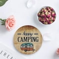 thumbnail image 4 of FMSHPON Happy Camper Camping Set of 6 Round Coaster for Drinks, Absorbent Ceramic Stone Coasters Cup Mat with Cork Base for Home Kitchen Room Coffee Table Bar Decor, 4 of 6