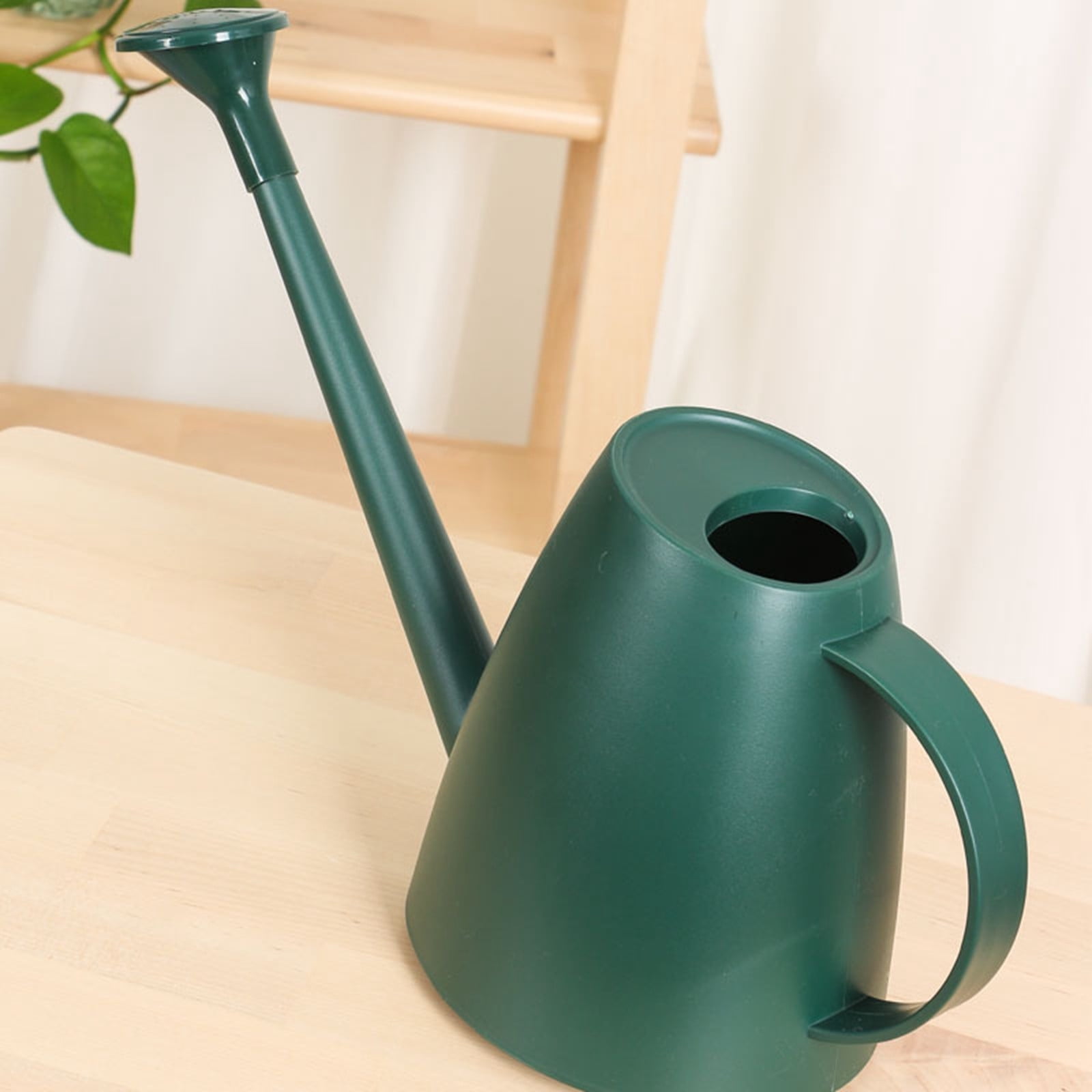 Junepar 1/2 Gallon Watering Can for Indoor and Outdoor - Long Spout Water Can for Garden Flower House - 1.8L/60oz Dark Green