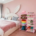 thumbnail image 2 of 7 Tiers Shoe Rack, Bug Hull Adjustable Shoe Shelf for 24-30 Pairs, Tall Boots Organizer Shoe Storage for Closet, Bedroom, Garage, Entryway, Pink, 2 of 3
