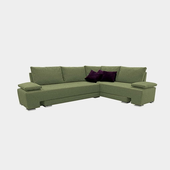 Sala Esquina Ivanna Normal Curri Verde - DC Inlab Muebles Modelo D