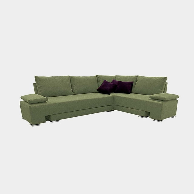 Sala Esquina Ivanna Normal Curri Verde - DC Inlab Muebles Modelo D