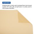 thumbnail image 4 of Unique Bargains Flower Wrapping Fog Paper 22.8x22.8 Inch Waterproof Floral Wrapping Paper Champagne 10 Pcs, 4 of 7