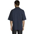 thumbnail image 2 of Vtex 0494-1604 Uncommon Threads Womens Havana Chef Coat SS Mesh Black Trim, Navy - Large, 2 of 6