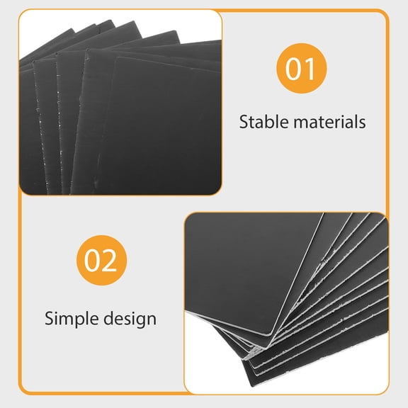 OULII  Black Foam Board for DIY and School Projects Flexible and Resistant 10Pcs