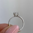 thumbnail image 3 of Cora Jewellery 3CT Double Prong Oval Moissanite Hidden Halo Engagement Ring For Women, 10K White Gold, 3 of 6
