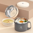thumbnail image 3 of Ramen Bowl Set Soup Bowl With Lid And Handles Stainless Liner Dishwasher, 3 of 5