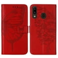 thumbnail image 2 of Galaxy A30 / A20 Phone Case, Dteck Embossed Butterfly PU Leather Wallet Foilo Case Stand Protective Cover with Hand Strap [Built-in card slots/money pocket] for Samsung Galaxy A30 A20, Red, 2 of 5