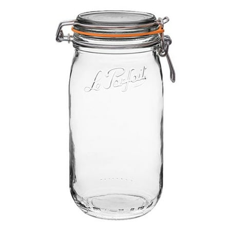 - Le Parfait Super Jar Rounded French Glass 3-Piece Storage Jar Set (Set of 3)