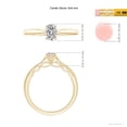 thumbnail image 4 of ANGARA Natural Diamond Infinity Engagement Ring in 14K Yellow Gold for Women (Size-6x4mm| Color-I-J| Clarity-I1-I2) | April Birthstone, Anniversary, Jewelry Gift for Women | Natural Diamond Ring, 4 of 8