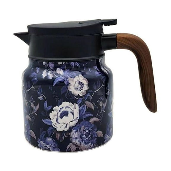 Vintage Floral Tea Pot with Infuser,Insulated Stainless Steel Loose Leaf Teapot,Stainless Steel Tea Pot with Built-In Infuser for Loose Teas, Long Time Insulation, Teapot with Lid for Hot Drinks