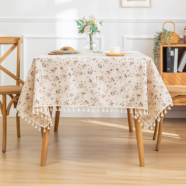 Ganfancp Mantel Rectangular Mantel de Tela de Lino Cubre Mesa Lavable a Prueba de Arrugas para Picniccomedor de Interior y Exterior Artículos En Liquidación X1 Mantel