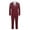 Burgundy-Maroon, variant on Men's Three Piece Premium Modern Fit Two Button Suit Light Tan three Piece