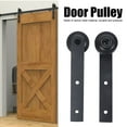 thumbnail image 3 of 2Pcs Sliding Door Track Barn Hardware Kit Wood Roller Rail Pulley Wheel for Farm Accessories, 3 of 9