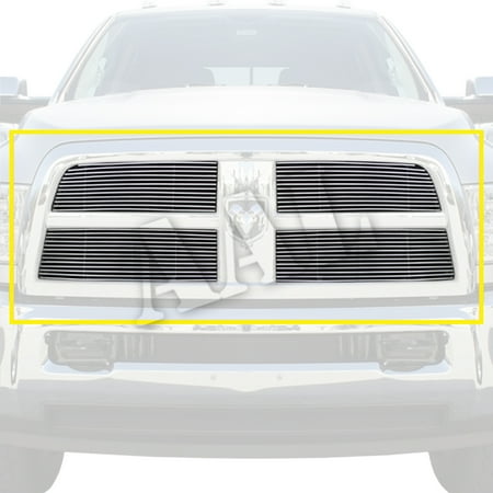 AAL BOLT ON / BOLTON OVER BILLET GRILLE / GRILL INSERT For 2010 2011 2012 DODGE Ram 2500 / 3500 Billet Grille Overlay - 4 Pc