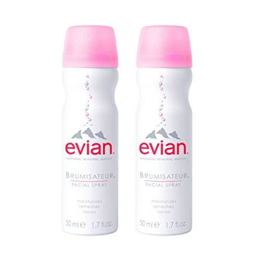 Evian Facial Spray Travel Duo 1.7 Fl Oz (Pack of 2)