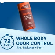 Mando Deodorant Stick for Men, Smooth Solid, Aluminum Free, Bourbon Leather Scent, 2.6 oz