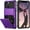 Purple -Larger Storage, variant on for iPhone 12/12 Pro Case with Card Holder[Store 5 Cards] Dual Layer Heavy Duty Shockproof iPhone 12 Wallet Case with Hidden Card Slot Large Storage Case for iPhone 12(Purple)