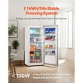 thumbnail image 4 of KFFKFF 17 Cu.Ft Upright Convertible Fridge/Freezer Upright Fridge Freezer Low Sound with Electronic Temperature Control Door Open too Long Alarm Adjustable Shelves and LED, 4 of 9