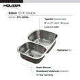 thumbnail image 3 of Houzer Eston 32 in Stainless Steel Undermount 70/30 Double Small Left Bowl Kitchen Sink - STC-2200SL-1, 3 of 6