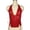 #3Red, variant on Byworldtasic Women's Y2K Leather Halter Corset Tops Backless Shapewear Top Slit Grommet Eyelet Lace Up Party Tank Club Outfits
