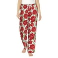 thumbnail image 2 of Goofa Rose Flowers Printed Soft Pajama Pants for Women, Wide Leg Comfy Casual Lounge Yoga Pants-XX-Large, 2 of 9