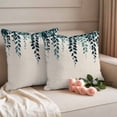 thumbnail image 2 of Eucalyptus Leaves Pillow Covers 2 Pack Spring Green Eucalyptus Leaf Plants Linen Texture Pillowcase Waterproof Outdoor Throw Pillow Cover for Patio Garden Square Cushion 20”x20”, 2 of 9