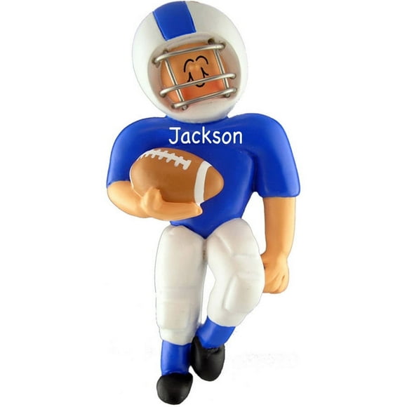 Personalized Football Player Christmas Ornament