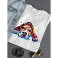 thumbnail image 3 of Pastell Colorful Beagle Dog T-Shirt Women -Weekday Best Designs, Female Small, 3 of 4