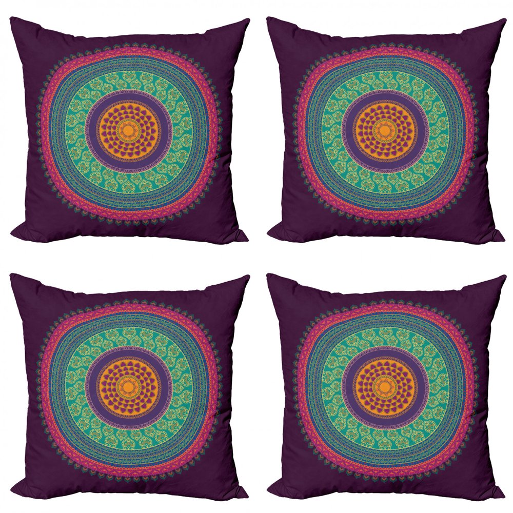 Mandala Throw Pillow Cushion Case Pack of 4, Middle ...