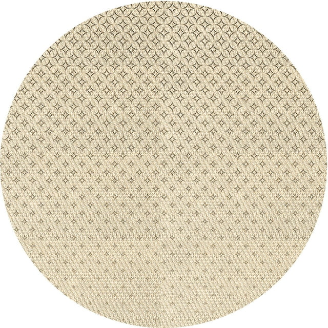 Ahgly Company Tapis de Zone Beige pour Intérieur, Lavable à la Machine, Rond, Style Transitionnel, Mocassin, 4 Pieds Rond