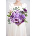 thumbnail image 5 of Piklado Caja Combinada De Flores Artificiales, Juego De Flores Artificiales, Hojas Sueltas Y Tallos, Ramo De Centro De Boda, Novia, Boda, Baby Shower (Lavanda Y Morado Oscuro), 5 of 5